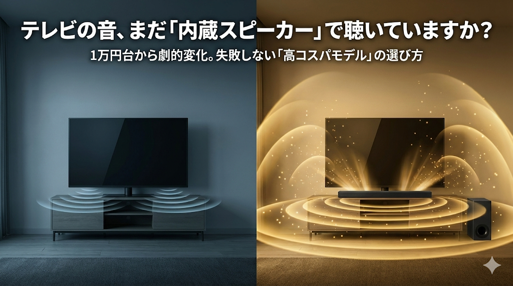 サウンドバーでテレビの音は激変する？1万円台から買える高コスパ