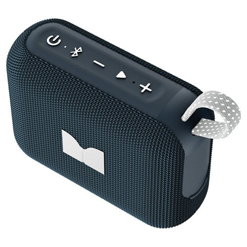 MONSTER ポータブルスピーカー Bluetooth 防水 IPX8 高出力6W ワイヤレススピーカー microSD対応 長時間16時間再生 パーティーコネクト ハンズフリー CUBE1 MS62113 BL