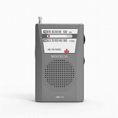 WINTECH ウィンテック AM/FMポータブルラジオ ワイドFM対応 KMR-51