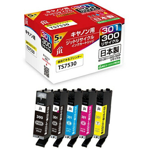 日本製リサイクルインク マルチパック5色 ジット JIT-KC3003015P