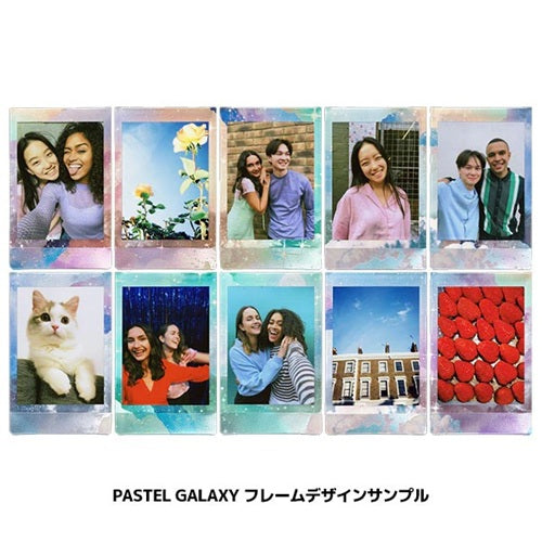 チェキフィルム instax mini PASTEL GALAXY 10枚 富士フイルム 富士フイルム チェキ専用フイルム instax mini パステルギャラクシー 10枚入 PASTEL GALAXY 絵柄入りフレーム チェキ用フィルム インスタックスミニ
