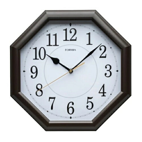 アナログ掛時計 連続秒針 ブラウン 保土ヶ谷電子販売 HWC-019W-BR