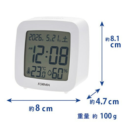 デジタル時計 ホワイト 保土ヶ谷電子販売 HT-042WH