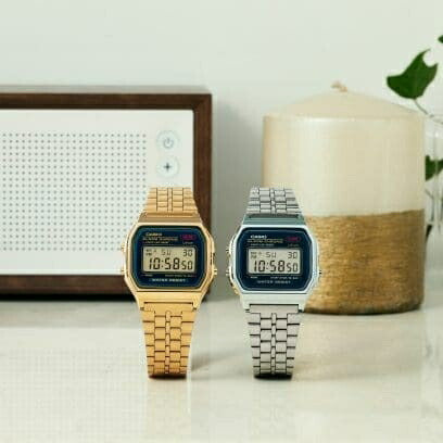 デジタル腕時計 CASIO Collection STANDARD 生活防水 メタルバンド カシオ A159WA-N1JH