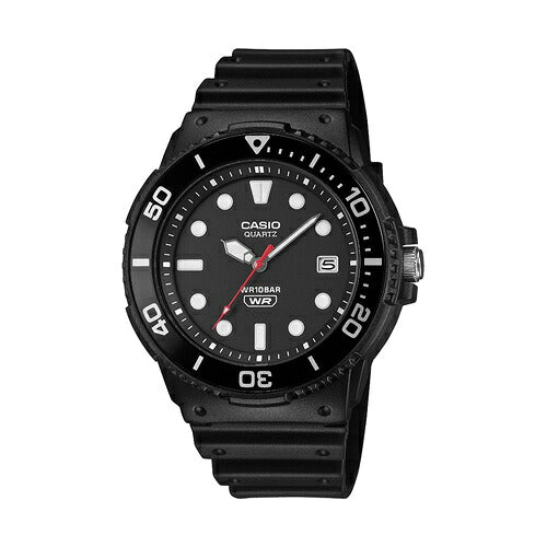 CASIO カシオ 腕時計 MRW-240H-1E1JF ブラックベゼル アナログ メンズウォッチ