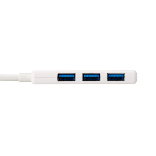 USB ハブ USB3.2 Gen1 < USB-A ×3 > バスパワー コンパクト 薄型 【 USBポート 搭載 Windows 11 10 Mac PC MacBook Surface 等対応 】 ケーブル長10cm(ホワイト) エレコム U3H-H030WH