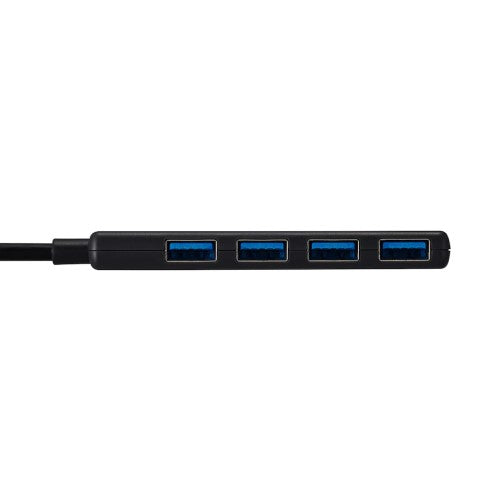 USB ハブ USB3.2 Gen1 < USB-A ×4 > バスパワー コンパクト 薄型 【 USBポート 搭載 Windows 11 10 Mac PC MacBook Surface 等対応 】 ケーブル長10cm(ブラック) エレコム U3H-H040BK