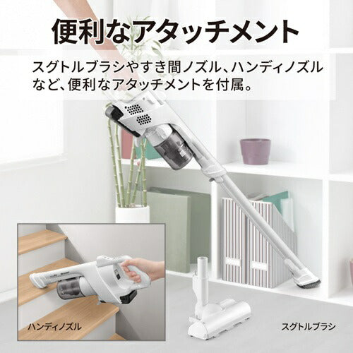 掃除機 コードレス スタンド付き 軽量 強力吸引 サイクロン式 RACTIVE Air ラクティブ エア シャープ EC-AR11-W ホワイト系