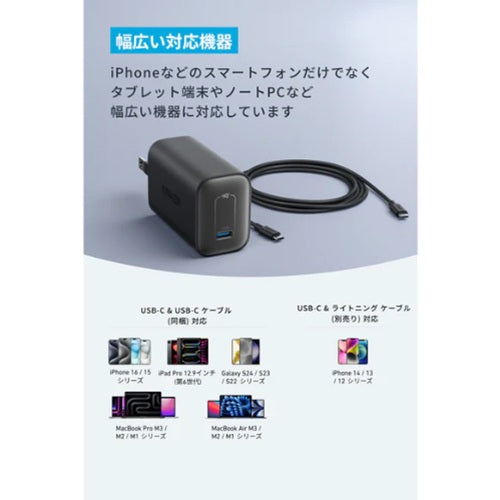 Anker アンカー AC充電器 Nano Charger B2679111 100W ブラック
