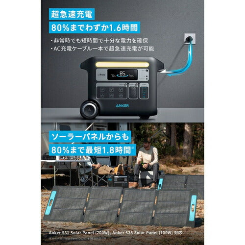 ポータブル電源 767 Portable Power Station (GaNPrime PowerHouse 2048Wh) アンカー A1780512