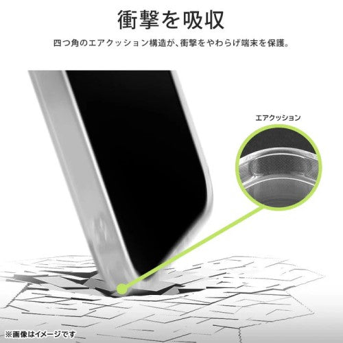 iPhone 16用 Like standard スタンド付き 衝撃吸収 バンパー ハイブリッドケース(クリア) レイアウト RT-P46STA1/CM