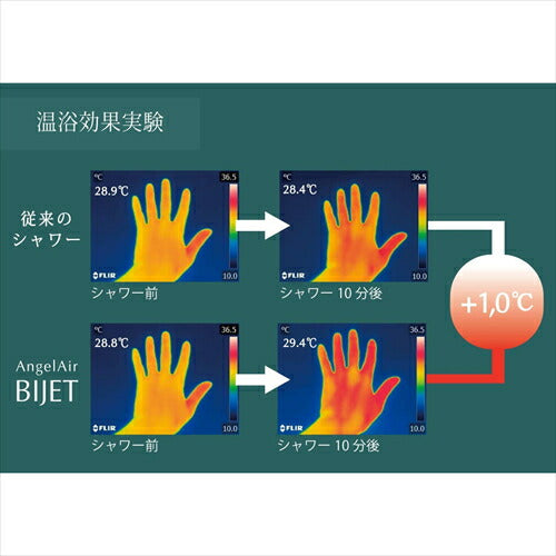 トーシン Toshin マイクロバブルシャワーヘッド AngelAir Bijet エンジェルエアービジェツト TH-102 クロームメッキ 本体サイズ:約11×20cm