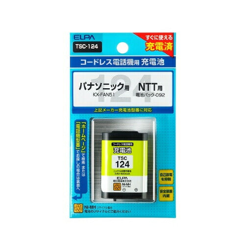 エルパ ELPA 朝日電器 機用充電池TSC-124