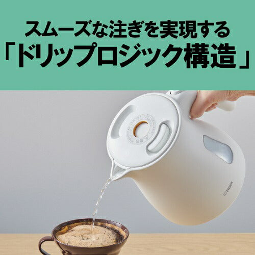 電気ケトル QUICK&SAFE+ 0.6L マットホワイト タイガー PCV-A060WM