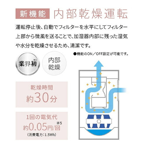 CORONA コロナ ハイブリッド式加湿器 UF-HS5326R(W) ホワイト