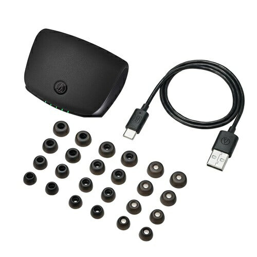 ワイヤレスイヤホン ノイズキャンセリング オーディオテクニカ ATH-TWX9MK2 BK ブラック ハイレゾ対応 紫外線除菌 専用アプリ ワイヤレス充電