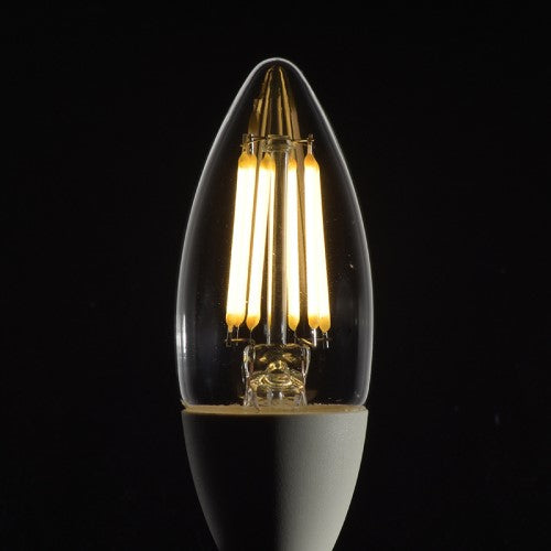 LEDフィラメントタイプシャンデリア球 E17 60形相当 電球色 オーム LDC6L-E17 C6