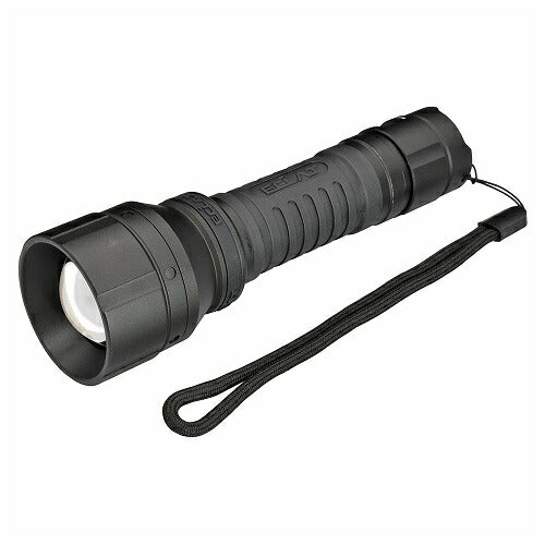 LEDズームライト ラバーグリップ ECLAT USB充電式 900ルーメン オーム電機 LHA-ZC90A7