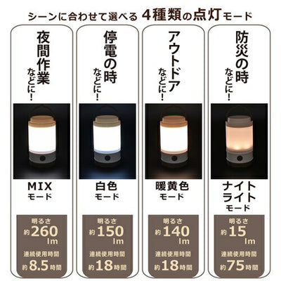 LEDミニランタン 260ルーメン オーム電機 LNP-B260-W