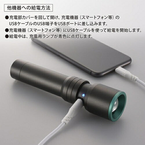 充電式LEDライト 480ルーメン オーム電機 LH-C48B5