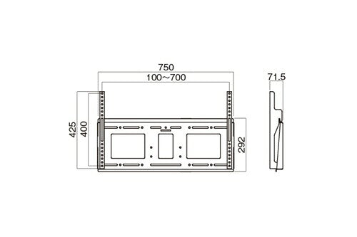 HAYAMI ハヤミ工産 壁掛金具 ~100V型対応 MH-851B