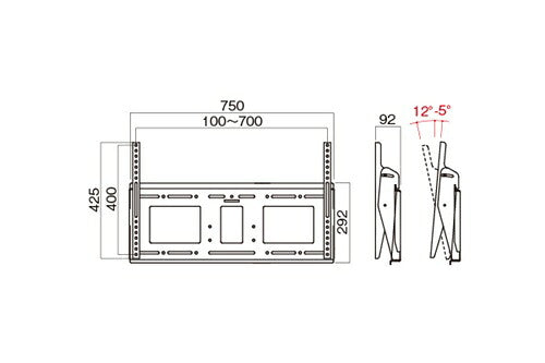 HAYAMI ハヤミ工産 壁掛金具 ~100V型対応 MH-853W