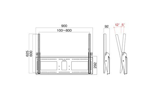 HAYAMI ハヤミ工産 壁掛金具 ~120V型対応 MH-953W
