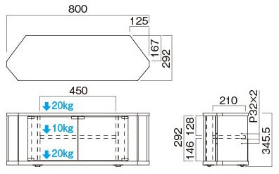 HAYAMI ハヤミ工産 テレビ台 ローボード 24~32V型 TV-KG800