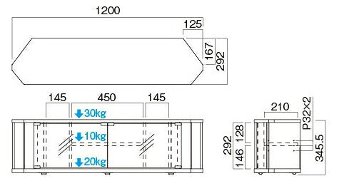 HAYAMI ハヤミ工産 テレビ台 ローボード 43~50V型 TV-KG1200