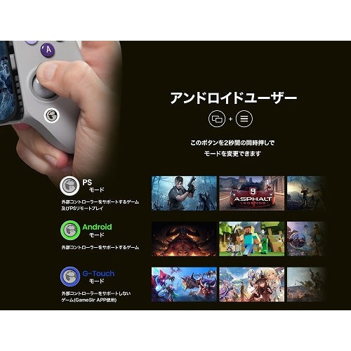 GameSir ゲームサー モバイルゲーミングコントローラー G8 Galileo Type-C