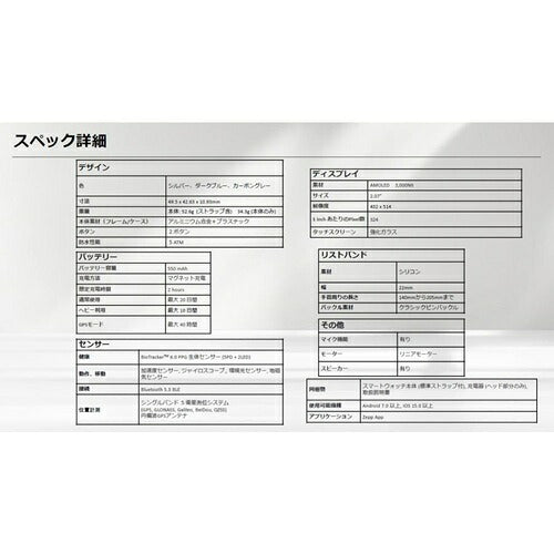 Amazfit アマズフィット Bip Max スマートウォッチ SP170085-C24 大画面 長時間バッテリー シルバー