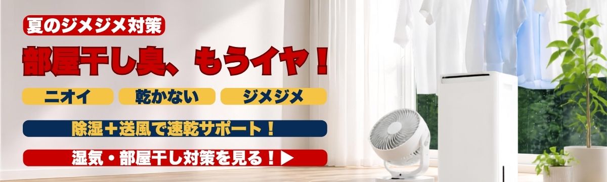 夏の部屋干し臭、もうイヤ!|湿気・部屋干し対策特集