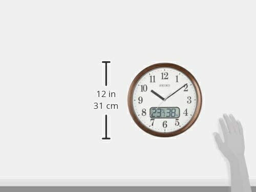 セイコー(SEIKO) KX244B(茶メタリック) スタンダード掛け時計(液晶表示付)