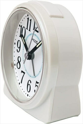 セイコー セイコークロック 目覚まし時計 置時計 アナログ 白パール 89×86×47mm PYXIS ピクシス NR451W