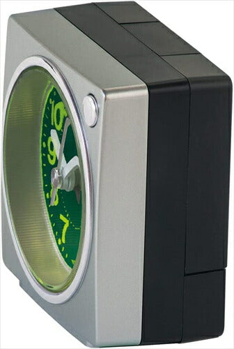 セイコー セイコークロック 目覚まし時計 置時計 アナログ 集光樹脂文字板 銀色メタリック 65×64×38mm PYXIS ピクシス NR450S