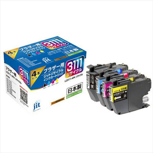 JIT-KB31114P ブラザー LC3111-4PK互換 リサイクルインクカートリッジ ジット リサイクルインク