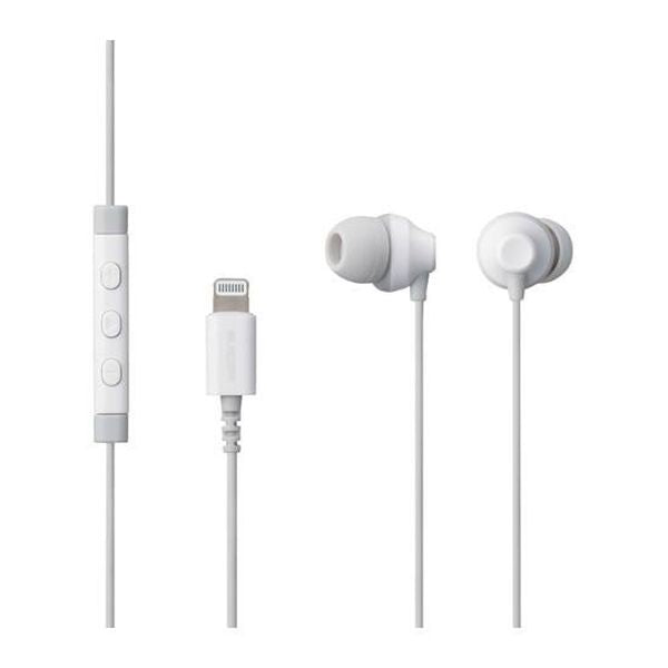 ステレオヘッドホン(マイク付) Lightning ホワイト エレコム EHP-LF12CMWH