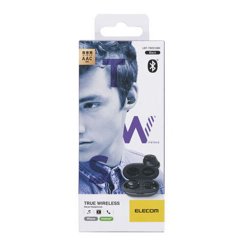 エレコム ELECOM フルワイヤレスイヤホン FAST MUSIC ブラック LBT-TWS12BK