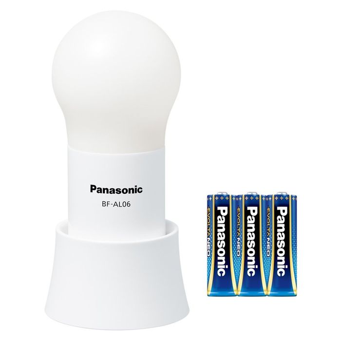 パナソニック Panasonic LEDランタン ホワイト 110ルーメン 乾電池エボルタNEO付き 球ランタン BF-AL06N-W 灯器