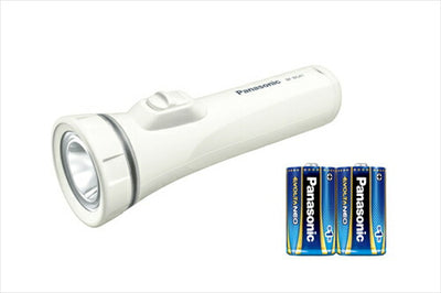 パナソニック BF-BG41K-W 乾電池エボルタNEO付き LED懐中電灯 ホワイト 灯器