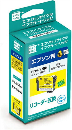 エコリカ インク ecorica エプソン RDH-Y対応リサイクルインク イエロー ESP-ERDH-Y 残量表示対応 リサイクル