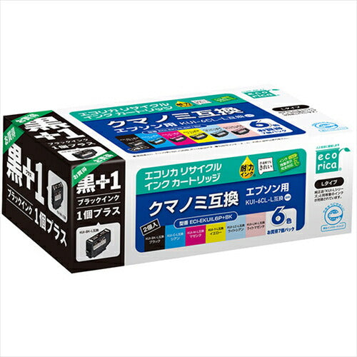エコリカ インク ecorica エプソン ITH-6CL+ブラック対応リサイクルインク 6色パック+ブラック ECI-EITH6P+BK 残量表示対応 リサイクル