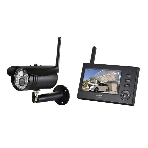 ELPA ワイヤレスカメラ モニターセット CMS-VM40 VC 防犯カメラ ワイヤレスカメラ モニターセット（増設不可） エルパ CMS-V4001