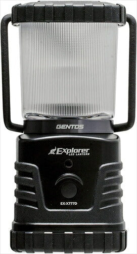 GENTOS ジェントス LED ランタン 明るさ420ルーメン 実用点灯34時間 耐塵 防滴 単1形電池3本 エクスプローラー EX-X777D 灯器