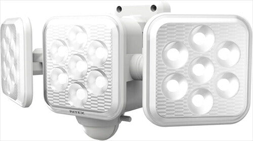 ムサシ MUSASHI RITEX フリーアーム式 LED 高機能 センサーライト 5W×3灯 ソーラー式 S-330L ホワイト