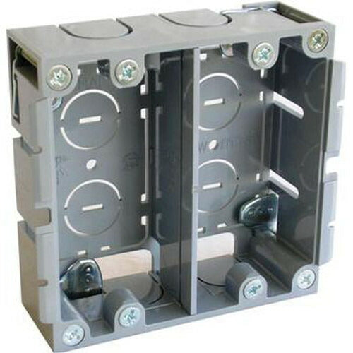 オーム電機 OHM パネルボックス 2ケ用 SBP-W(M)