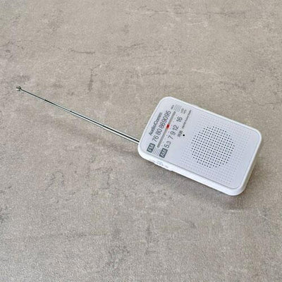 ラジオ オーム電機 OHM RAD-P133N W AM/FMポケットラジオ AudioComm 電池式 ホワイト