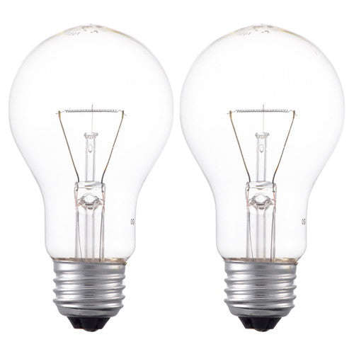 オーム電機 OHM 白熱球 E26/100W クリア 2個入り LC100V100W60/2P