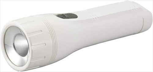 オーム電機 懐中電灯 LED懐中ライト 58ルーメン 単2乾電池2本付き LHP-05C5 07-8011 OHM ホワイト 灯器 灯器