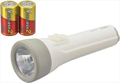 オーム電機 オーム OHM LED懐中ライト 懐中電灯 常備灯 単2形乾電池×2本付き 110ルーメン LHP-2211C7 08-0923 LED 懐中ライト 灯器